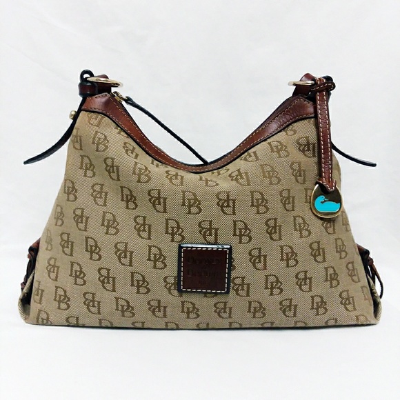 Dooney & Bourke Handbags - Dooney & Bourke Khaki Canvas Satchel Handbag